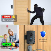 COOLWUFAN Anti-Theft Video Doorbell Mount, Doorbell Mount for Most Model (Easy Installation) (Black)