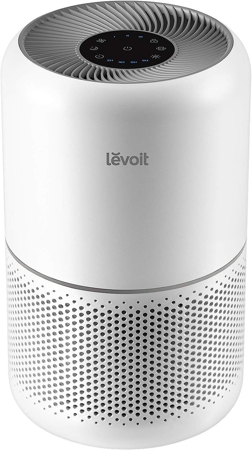 LEVOIT Air Purifier for Home Allergies and Pets Hair Smokers in Bedroom, H13 True HEPA Filter, 24db Filtration System Cleaner Odor Eliminators, Remove 99.97% Dust Smoke Mold Pollen, Core 300, White