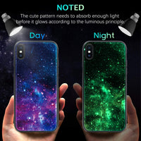 BENTOBEN iPhone X Case, iPhone Xs Case, Slim Fit Glow in The Dark Soft Flexible Bumper Protective Anti Scratch Non-Slip Phone Cases Cover for iPhone X/iPhone Xs 5.8 Inch, Nebula/Galaxy Design