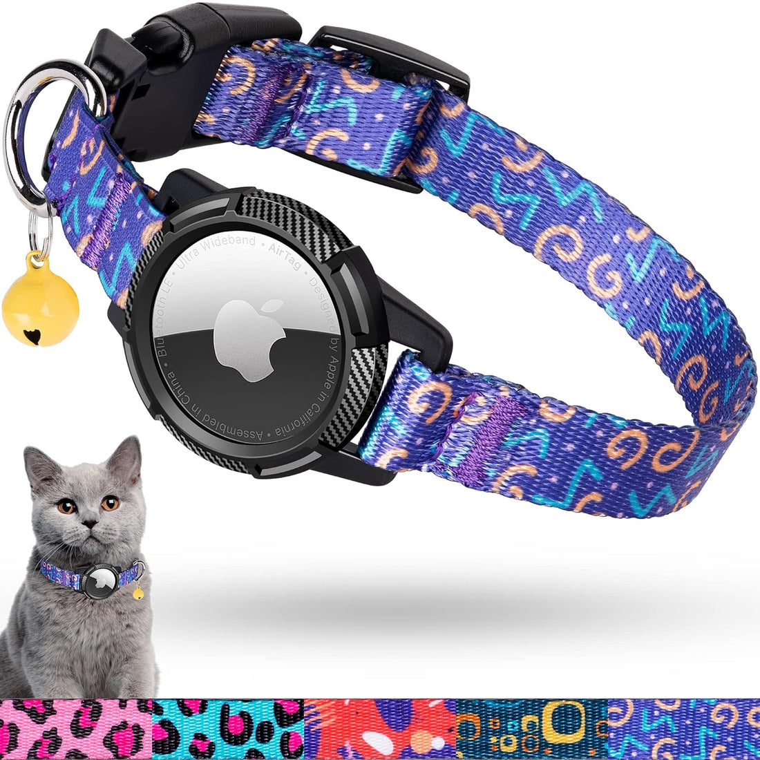 AirTag cat Collar (Very Peri)