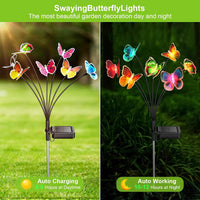 AHAORIGIN Solar Garden Lights, Butterfly Solar Swaying Lights