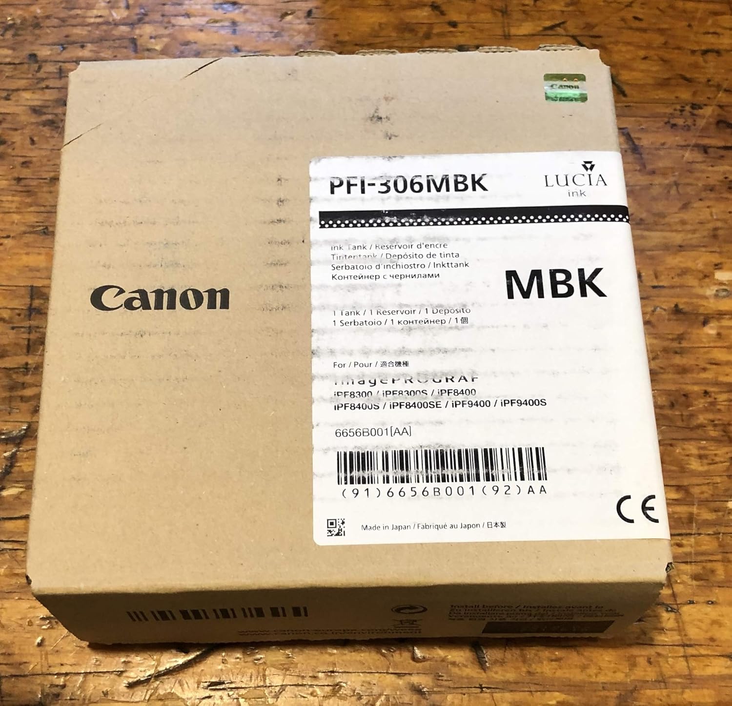 Canon 6656B001Aa Pfi-306Mbk Pigment Ink Tank 330Ml