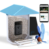 Yukhsin AI Smart Bird Feeder with Camera Solar Powered - 1080P HD Camera for Bird Watching Auto-Identifies 11,000+ Birds, 128GB Micro SD Card Included, Real-Time Viewing, 30 Days Free Cloud Storage