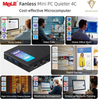 MeLE Fanless Mini PC Quieter 4C – Additional Angle
