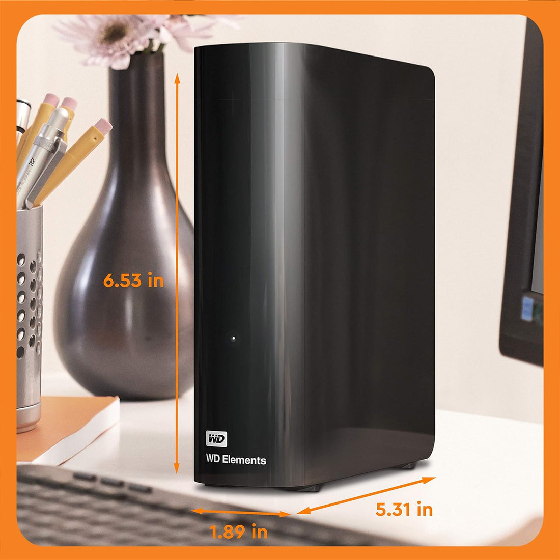 WD 6TB Elements Desktop Hard Drive - USB 3.0 - WDBWLG0060HBK-NESN