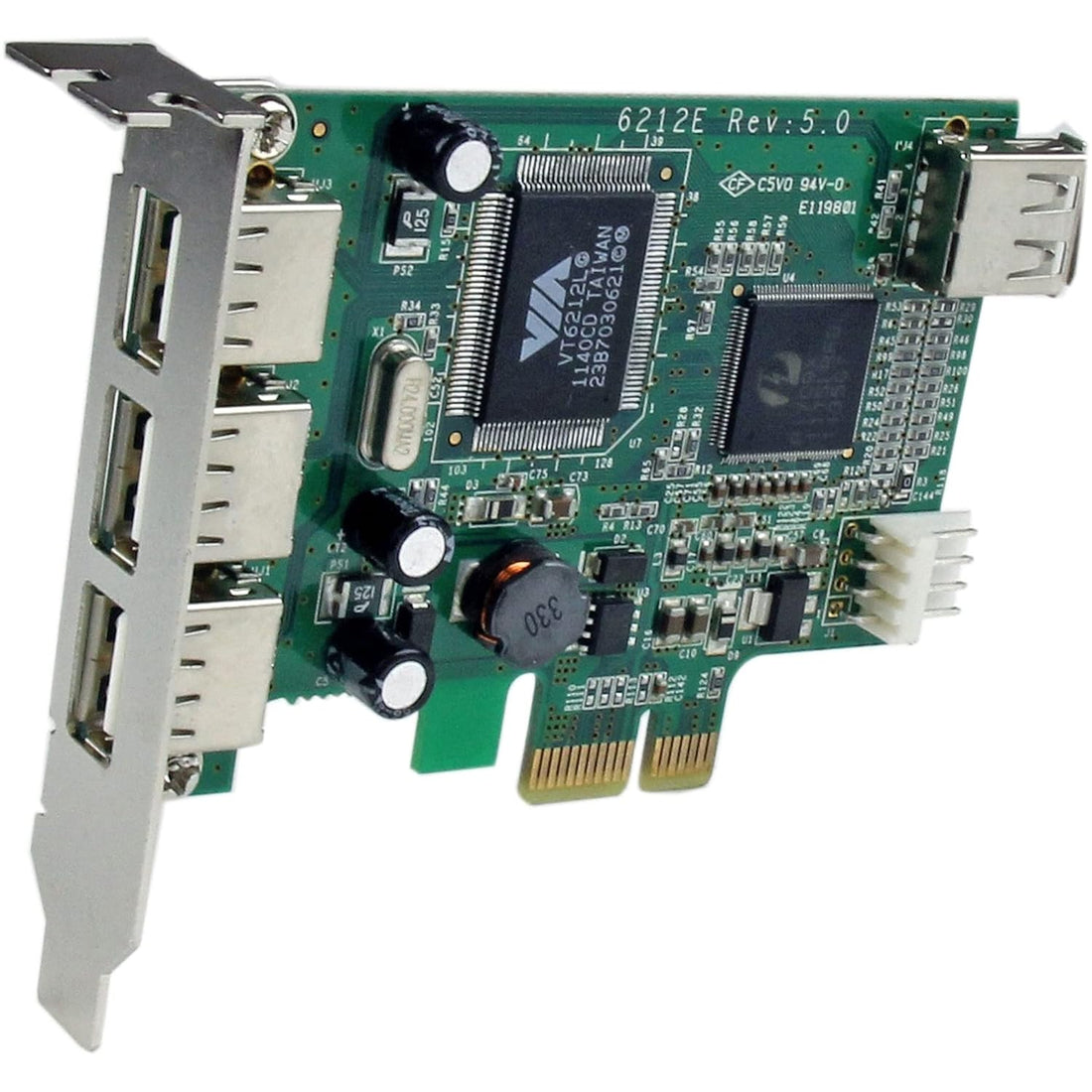4 Port PCI Express Low Profile High Speed USB Card - PCIe USB 2.0 Card - PCI-E USB 2.0 Card