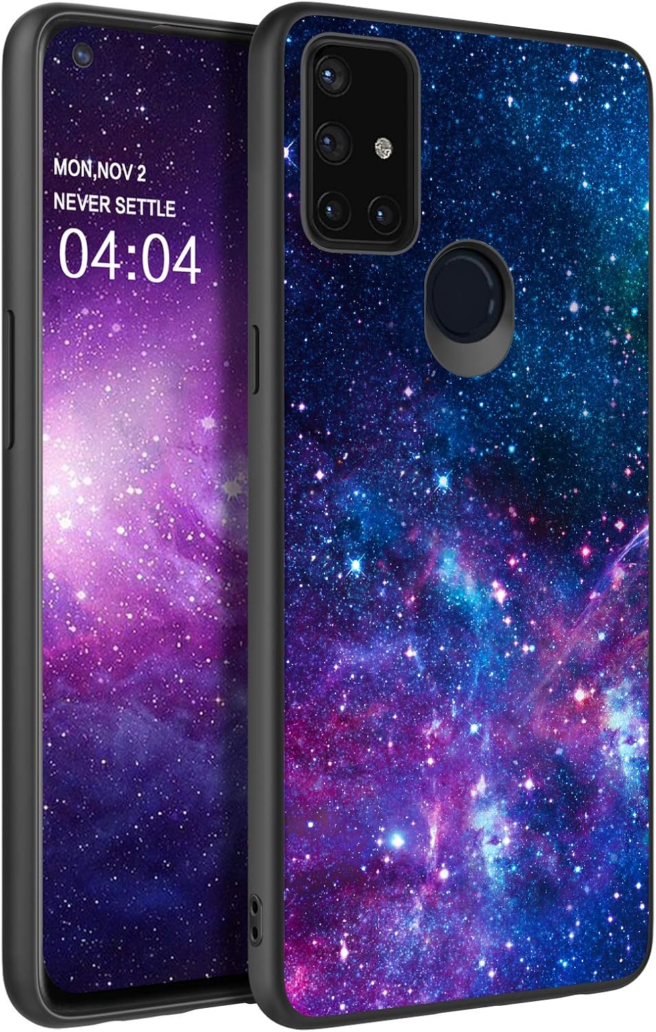 BENTOBEN OnePlus Nord N10 5G Case, Slim Fit Glow in The Dark Hybrid Hard PC Soft TPU Bumper Drop Proof Protective Girls Women Boys Men Cover for One Plus Nord N10 5G 6.49 Inch 2020, Nebula/Galaxy