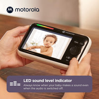 Motorola Baby Monitor PIP1510 - 5" WiFi Video Baby Monitor with Camera & Wall Mount, HD 1080p - Connects to Smart Phone App, 1000ft Range, Two-Way Audio, Remote Pan-Tilt-Zoom, Room Temp, Lullabies