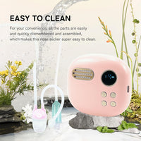 Juturnas Nasal Aspirator for Baby, Electric Baby Nose Sucker, Booger Sucker for Baby with 2 Food-Grade Silicone Tips, Rechargeable Nasal Suction with Adjustable 9 Gears & 2 Modes