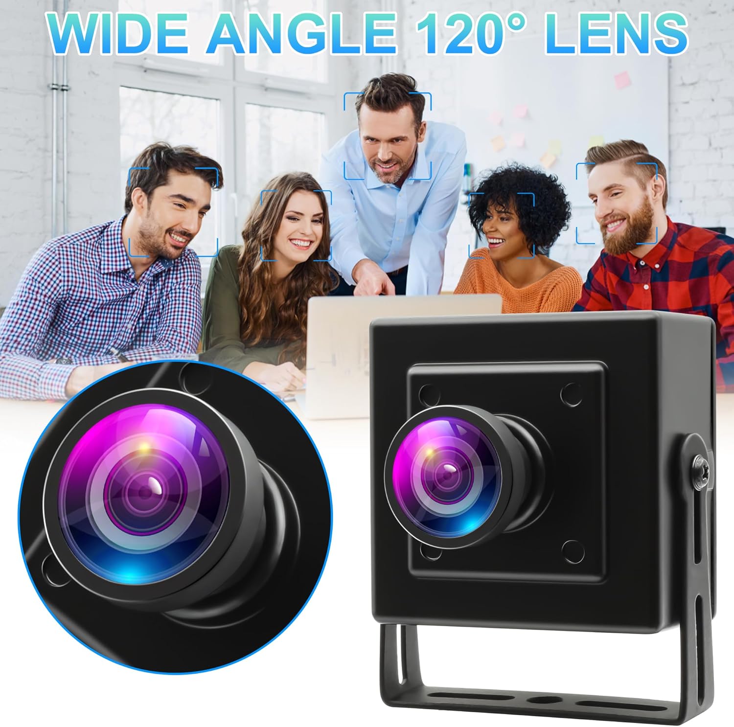 ELP 16MP Wide Angle USB Camera for Raspberry Pi & Computer – Side View