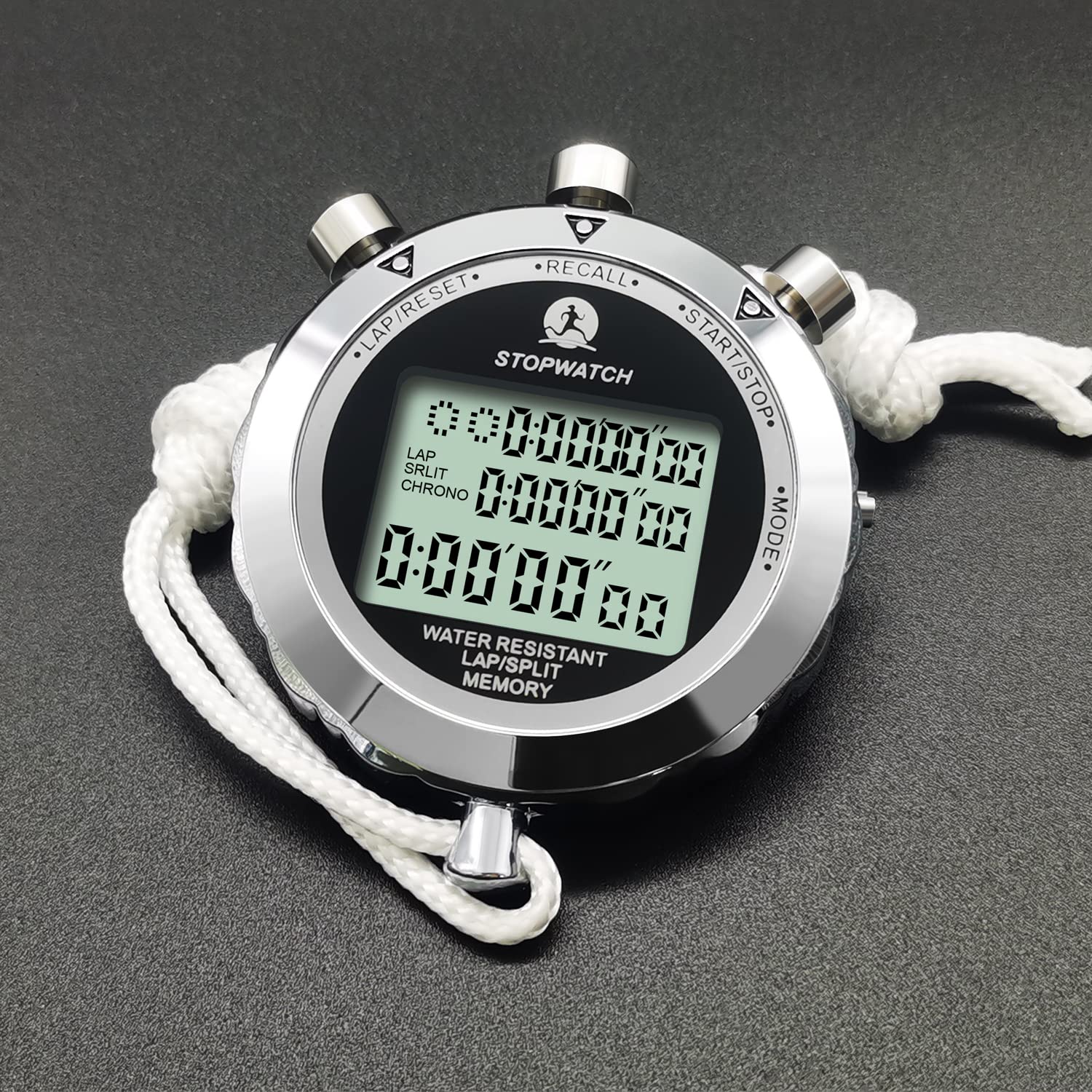 Rolilink Metal Stopwatch Stop Watch for Sports Waterproof Stopwatches Timer for Sports and Competitions