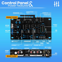 PYLE PRO PMX7BU 3-Channel Bluetooth(R) DJ Mixer