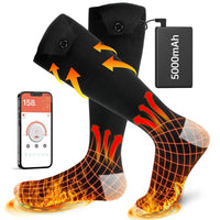 Heated Socks for Men Women with APP Control,5000mAh Rechargeable Electric Heated Socks,4 Heating Settings,Outdoor Camping Skiing Hunting