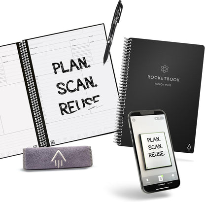 Rocketbook Fusion Plus Smart Reusable Notebook and Planner – Side View