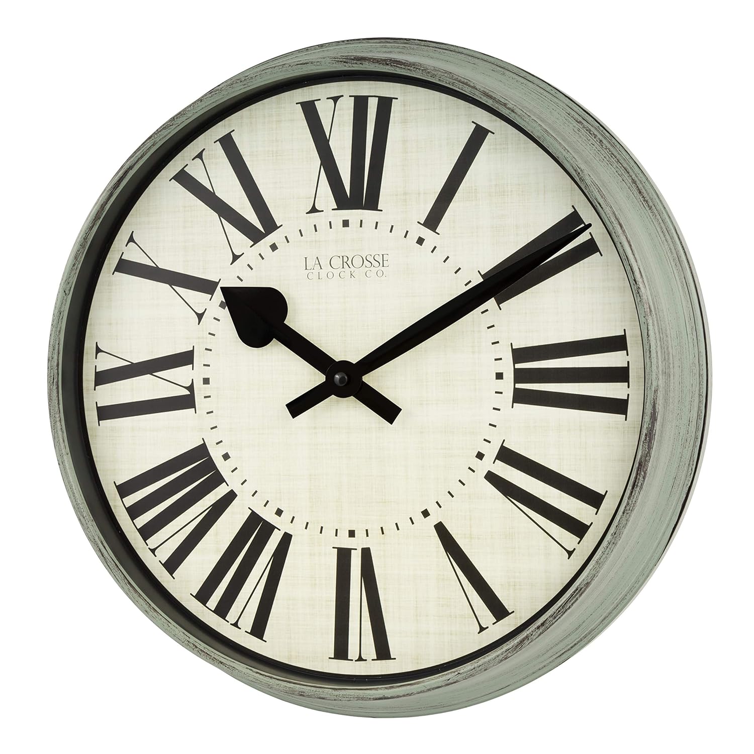 La Crosse Technology 404-3036G 14" Sage Grove Quartz Wall Clock, Green