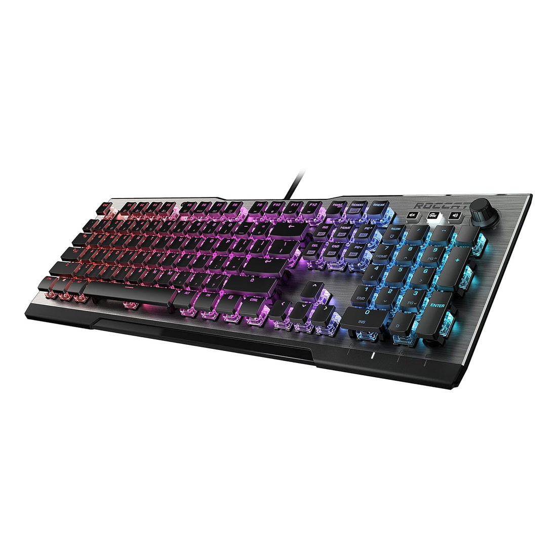 ROCCAT Vulcan 100 Aimo RGB Mechanical Wired Gaming Keyboard, Silver (ROC-12-411-BN-AM)