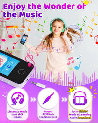 Kids Smart Toy Phone, Dududragon Touchscreen Phone Learning Toy Birthday Gifts for 3 4 5 6 Year Old Girls Boys Kids MP3 Music Player with Dual Camera, Games, Alarm Clock for Girls Ages 3-6 (Purple)