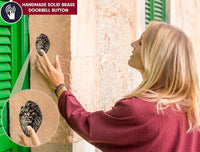 Akatva Door Bell Button – Bell Push Button – Doorbell Chime Wired - Doorbell Button Wired – Door Bell Ringer Button – Doorbell Button Replacement – Wired Doorbell Button - Antique Brass Finish