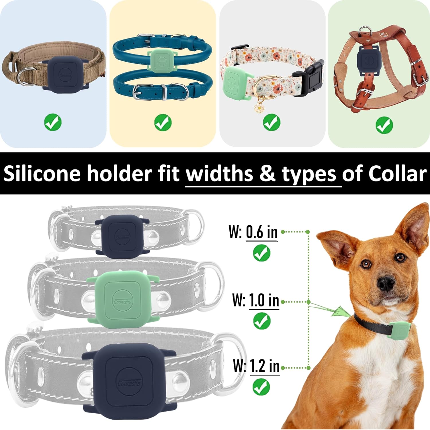 2 Pack Silicone Case for e ufy Security SmartTrack for Dog Collar, Slim Sleeve Cover Anker Finder for pet Necklace Accessories, Secure Holder for eufytag for cat Kids Bag