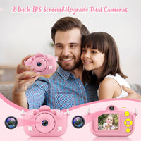Kids Digital Camera 1080P Camera for Kids with 32GB Card(Pink)
