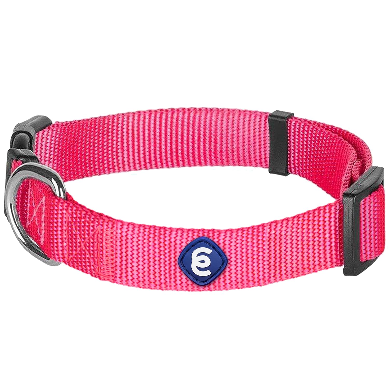 Blueberry Pet Essentials Classic Durable Solid Nylon Adjustable Dog Collar, French Pink, X-Small, Neck 8"-11", for Boy and Girl Dogs