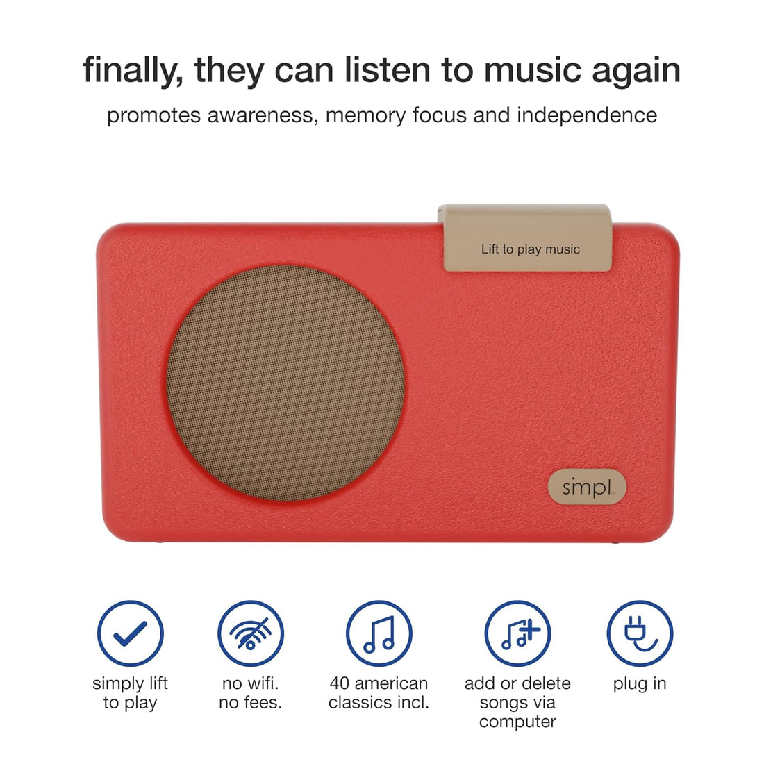The Simple Music Player - MP3 music box for Alzheimer's and dementia