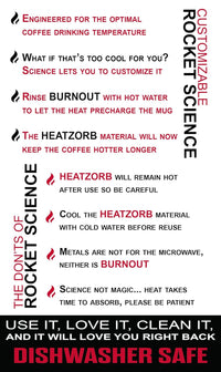 Burnout Temperature Regulating Travel Mug 16 oz Black - Drink Now & HeatZorb Tech by LEXO