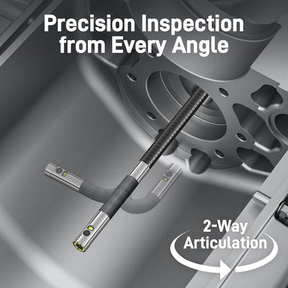 Articulating Borescope with Dual Lens Endoscope Camera – Side View