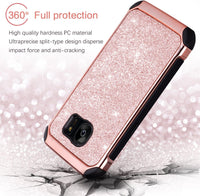 BENTOBEN Compatible with Galaxy S7 Case, Glitter Case for Samsung Galaxy S7, Rose Gold