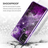 BENTOBEN Moto G Stylus 5G Case - Slim Fit, Glow in the Dark, Hybrid PC & TPU Bumper, Protective Cover, 6.8" - Purple Nebula