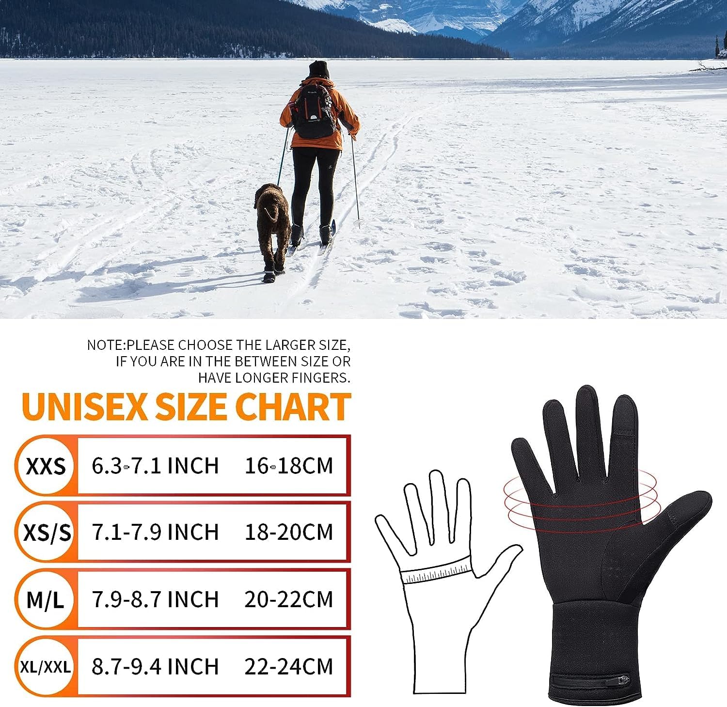 Heated Glove Liners for Men Women, Rechargeable Battery Electric Heated Gloves, Winter Warm Glove Liners for Arthritis Raynaud, Thin Gloves Riding Ski Snowboarding Hiking Cycling Hand Warmers