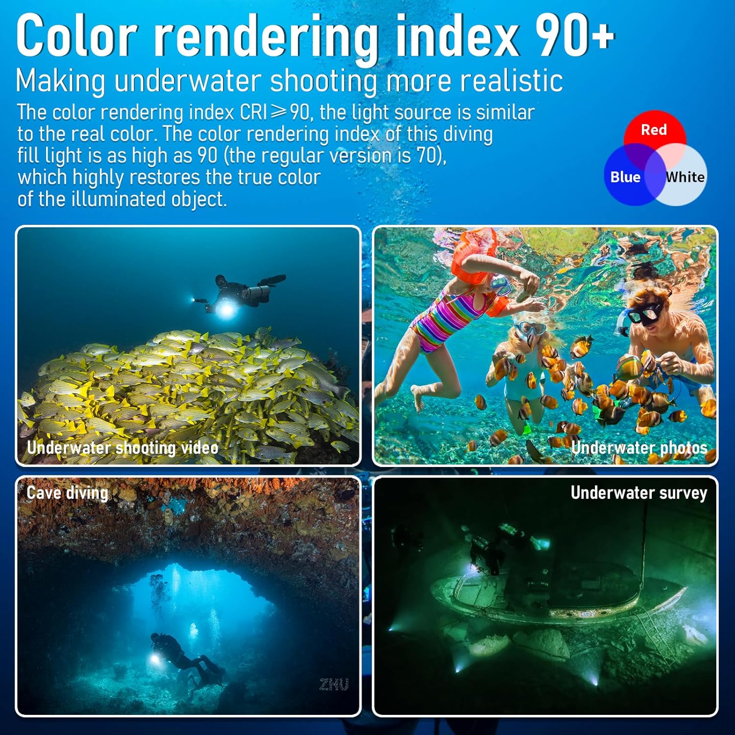 Diving Flashlight: L12 8000Lumens Dive Light – In Use