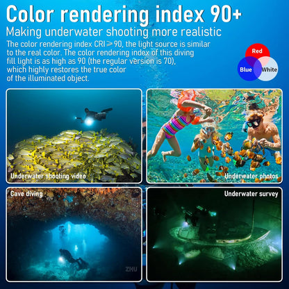 Diving Flashlight: L12 8000Lumens Dive Light – In Use