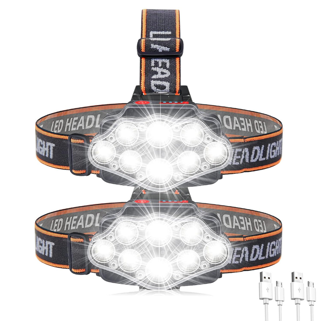 Loqumloi Rechargeable Headlamp, High Lumen Headlamps Super Bright Headlamp Flashlight