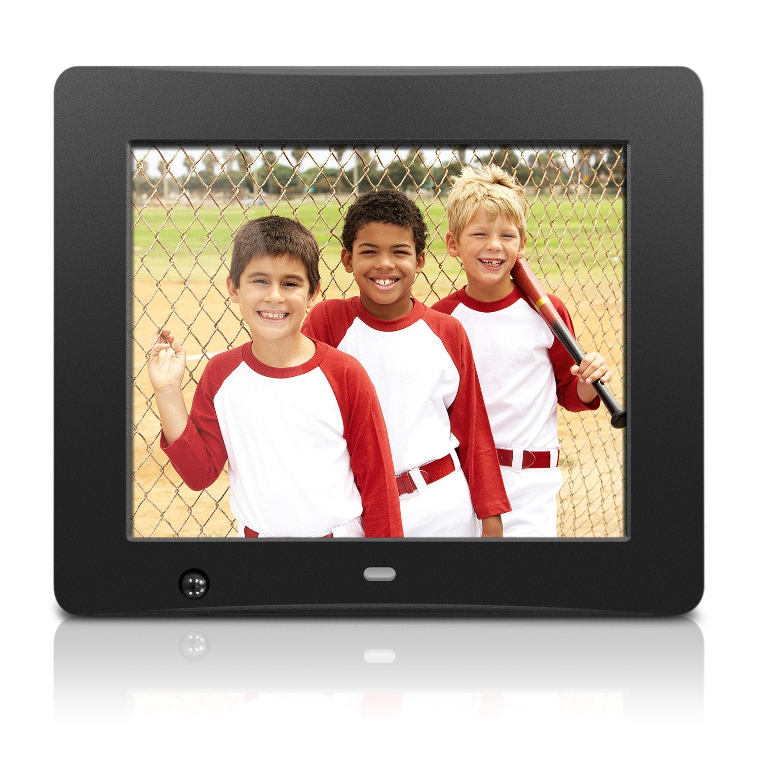 Aluratek ADMSF108F 8-Inch Digital Photo Frame with Energy Efficient Motion Sensor 4GB Built in Memory (Black)