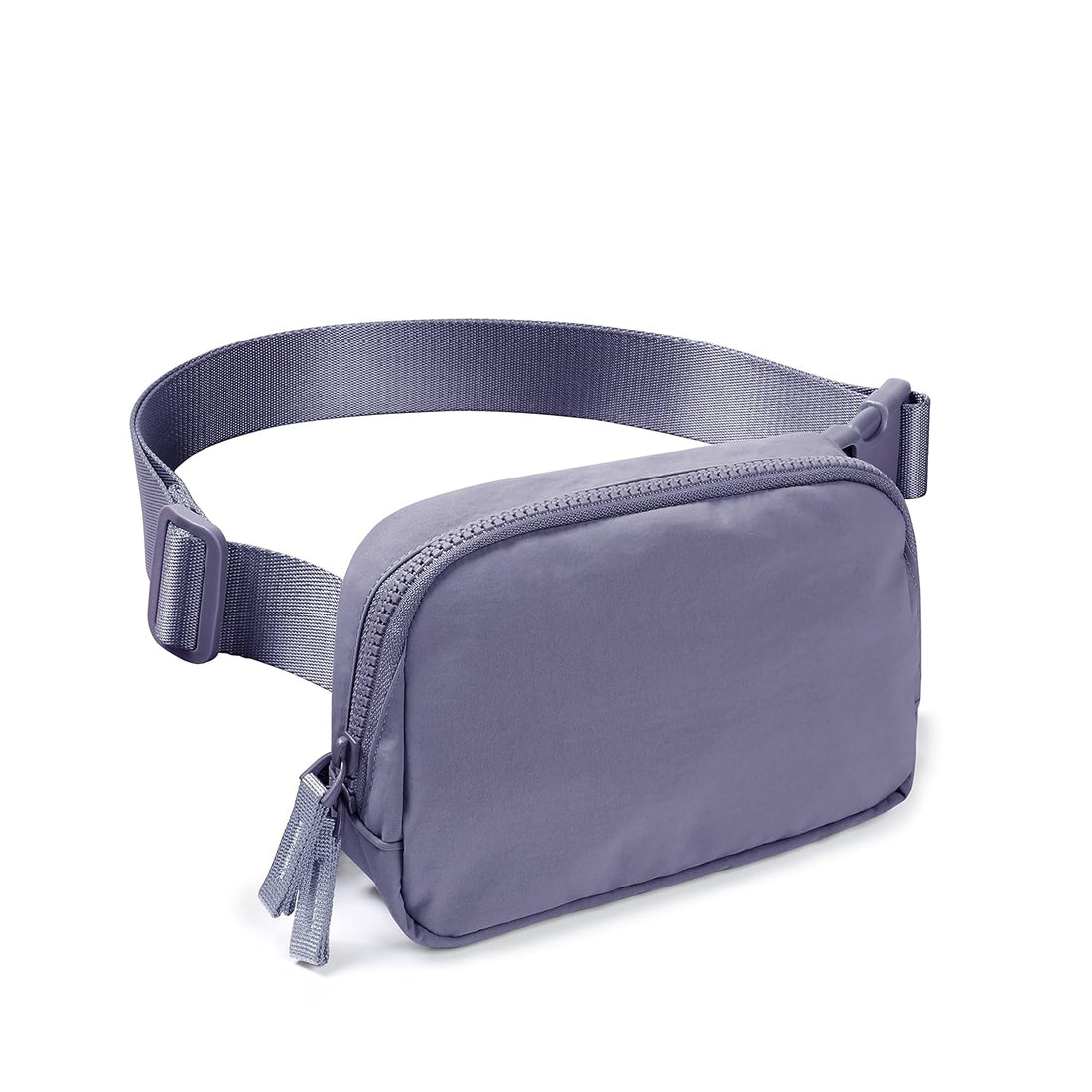 AslabCrew 2-Way Zipper Unisex Belt Bag with Adjustable Strap Fanny Packs Mini Waist Pouch for Outdoor Hiking Running Travel, Ultra Violet