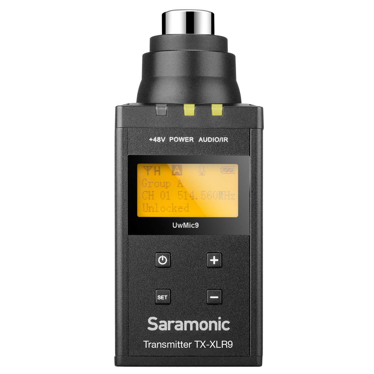 Saramonic UWMIC9 TX-XLR9 Plug-on XLR Transmitter for Digital UHF Wireless Microphone System (Black)