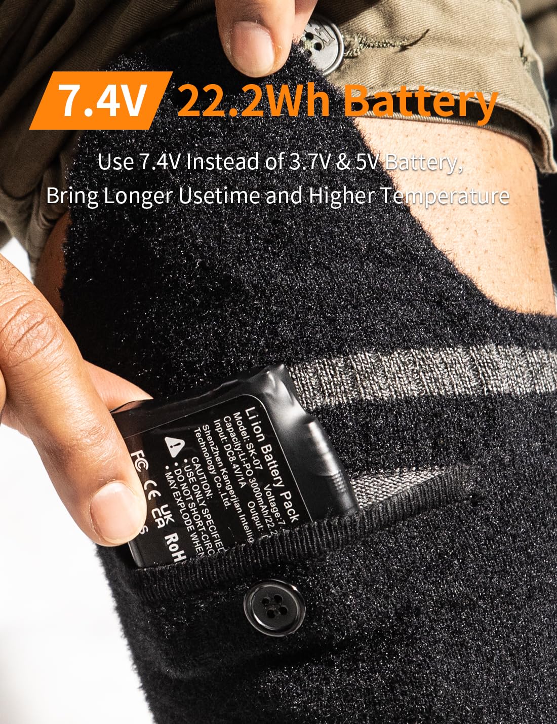 Electric Heated Socks with 7.4V 3000mAh Battery for Men Women, Rechargeable Heating Socks with APP Control (M, Heated Shoes)