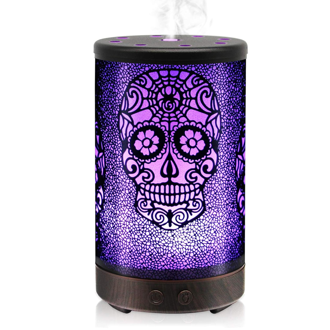 Skull Essential Oil Diffuser, Daroma 100ml Metal Aromatherapy Ultrasonic Cool Mist Humidifier Air Scent Home Office Gift, Waterless Auto-Off