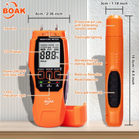 BOAK 2 in 1 Pin & Pinless Moisture Meter,Mold Test Kit for Home With Self-Testing,Water Leak Detector,Moisture Sensor for Firewood,Drywall Mold Detector With Illumination and Alert