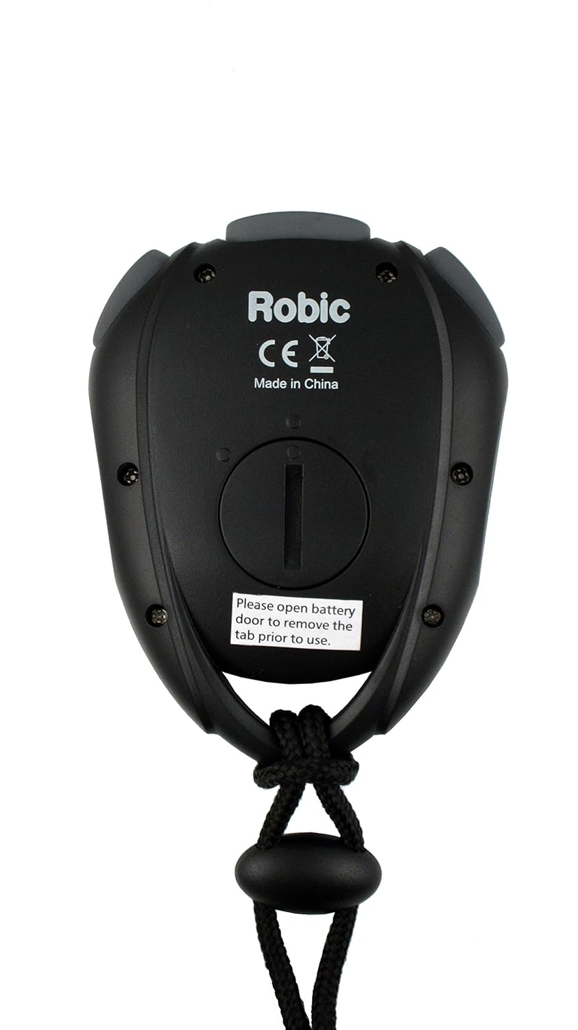 Robic SC-539 Water Resistant Event & Split Time Memory Stopwatch, Black
