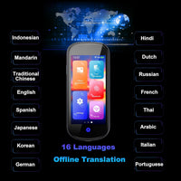 Winonela V12 Language Translator Device No WiFi Needed, AI Voice Translator for All Languages, 139+ Language Online Translation, 4" HD Offline/Photo Translation for Travel/Business/Study