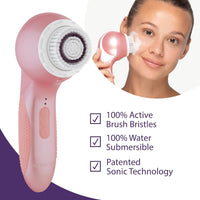 Michael Todd Beauty - Soniclear Elite - Facial Cleansing Brush System - 6-Speed Powered Exfoliating Face & Body Brush