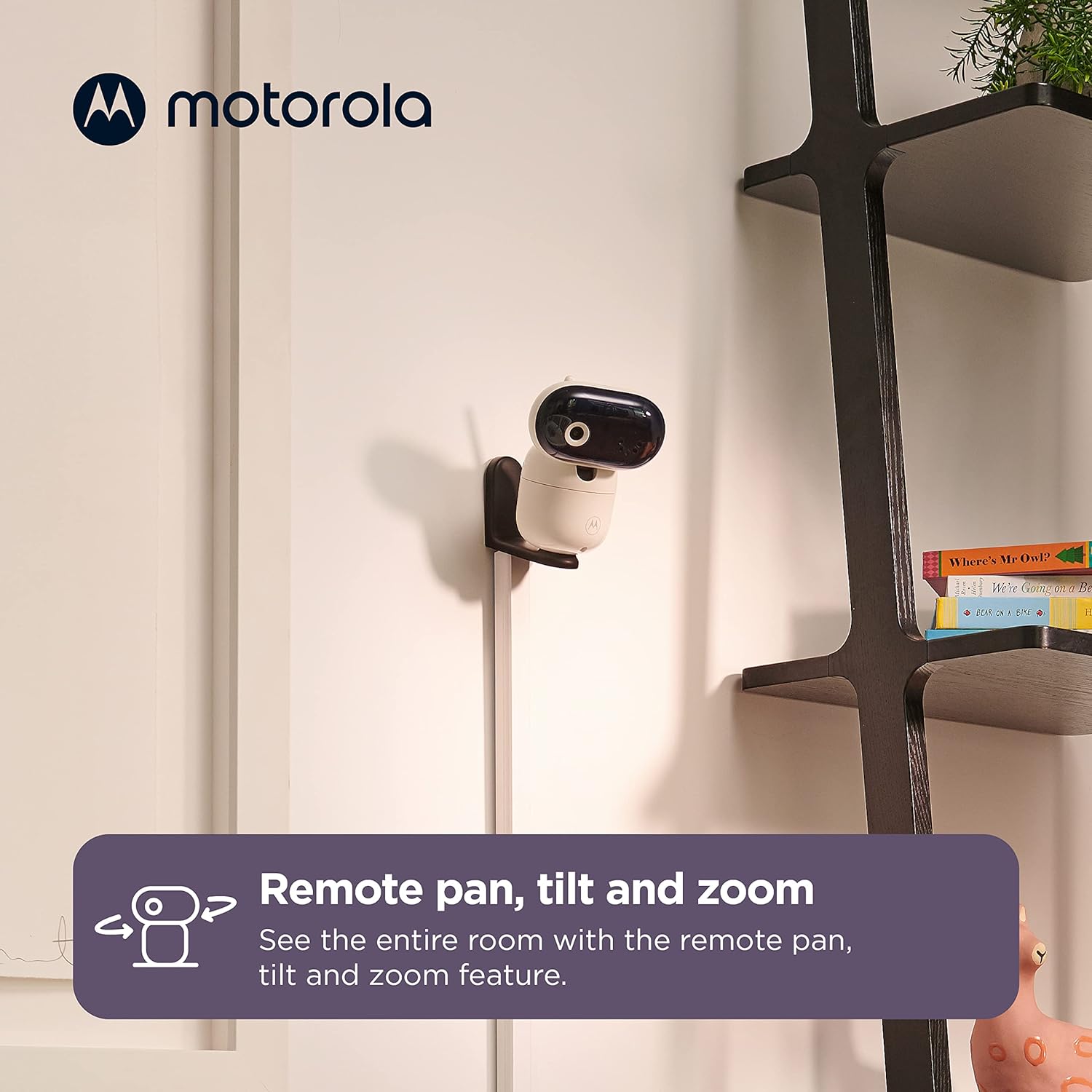 Motorola Baby Monitor PIP1510 - 5" WiFi Video Baby Monitor with Camera & Wall Mount, HD 1080p - Connects to Smart Phone App, 1000ft Range, Two-Way Audio, Remote Pan-Tilt-Zoom, Room Temp, Lullabies