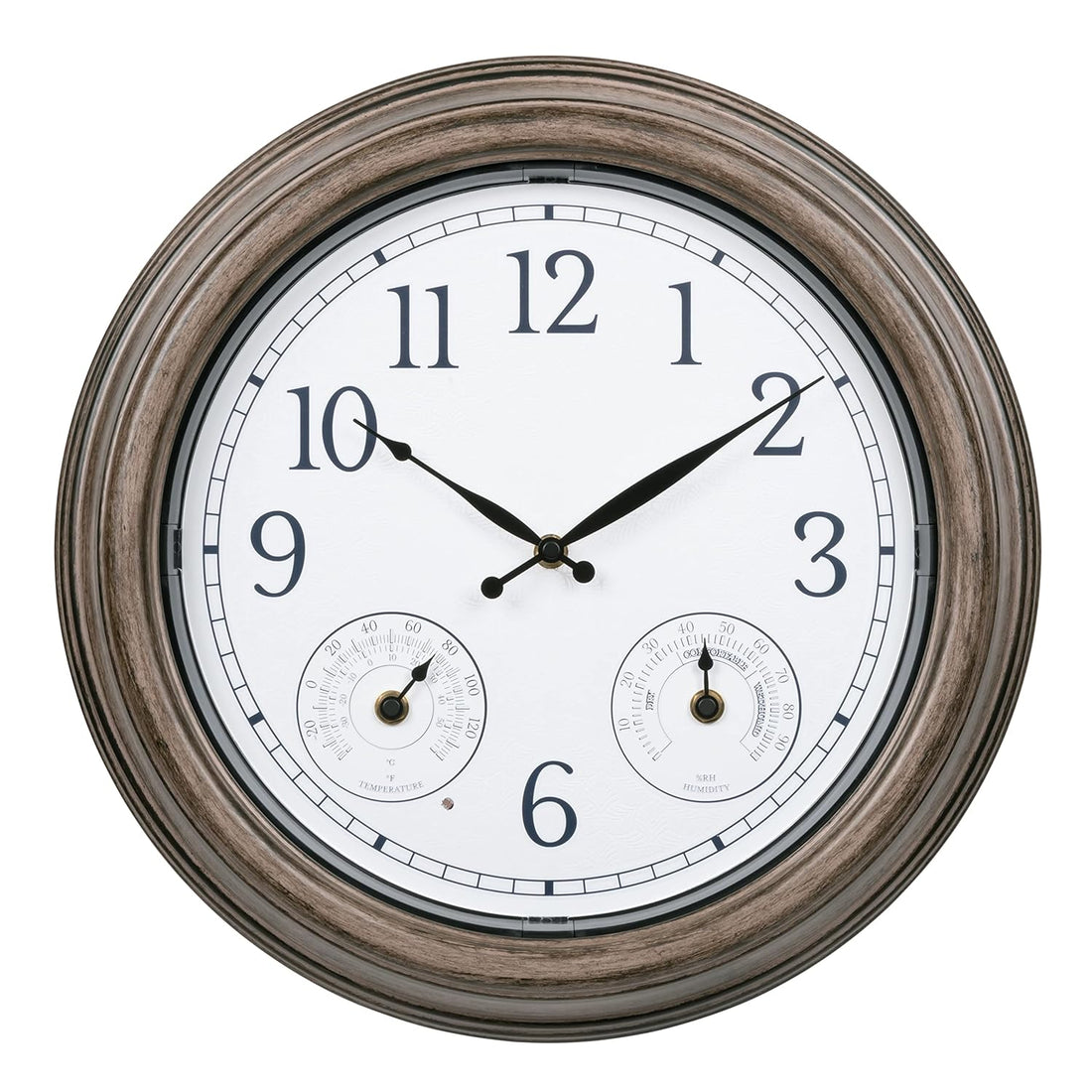 La Crosse Technology 435-3239-INT 15.5-Inch Lighted Leaf's Outdoor Analog Clock with Temp and Humidity