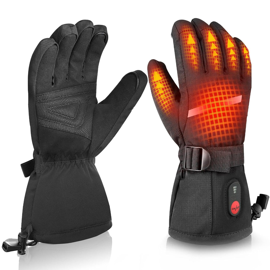 DINSVTA Winter Gloves Rechargeable Battery Powered Electric Heating Glove SSHS+S83B-M