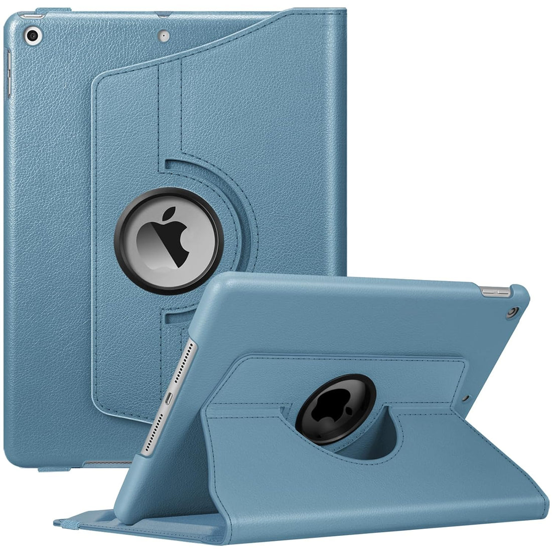 Fintie Rotating Case for iPad 9th Generation (2021) / 8th Generation (2020) / 7th Gen (2019) 10.2 Inch - 360 Degree Rotating Stand Cover with Pencil Holder, Auto Wake Sleep, Ocean Blue