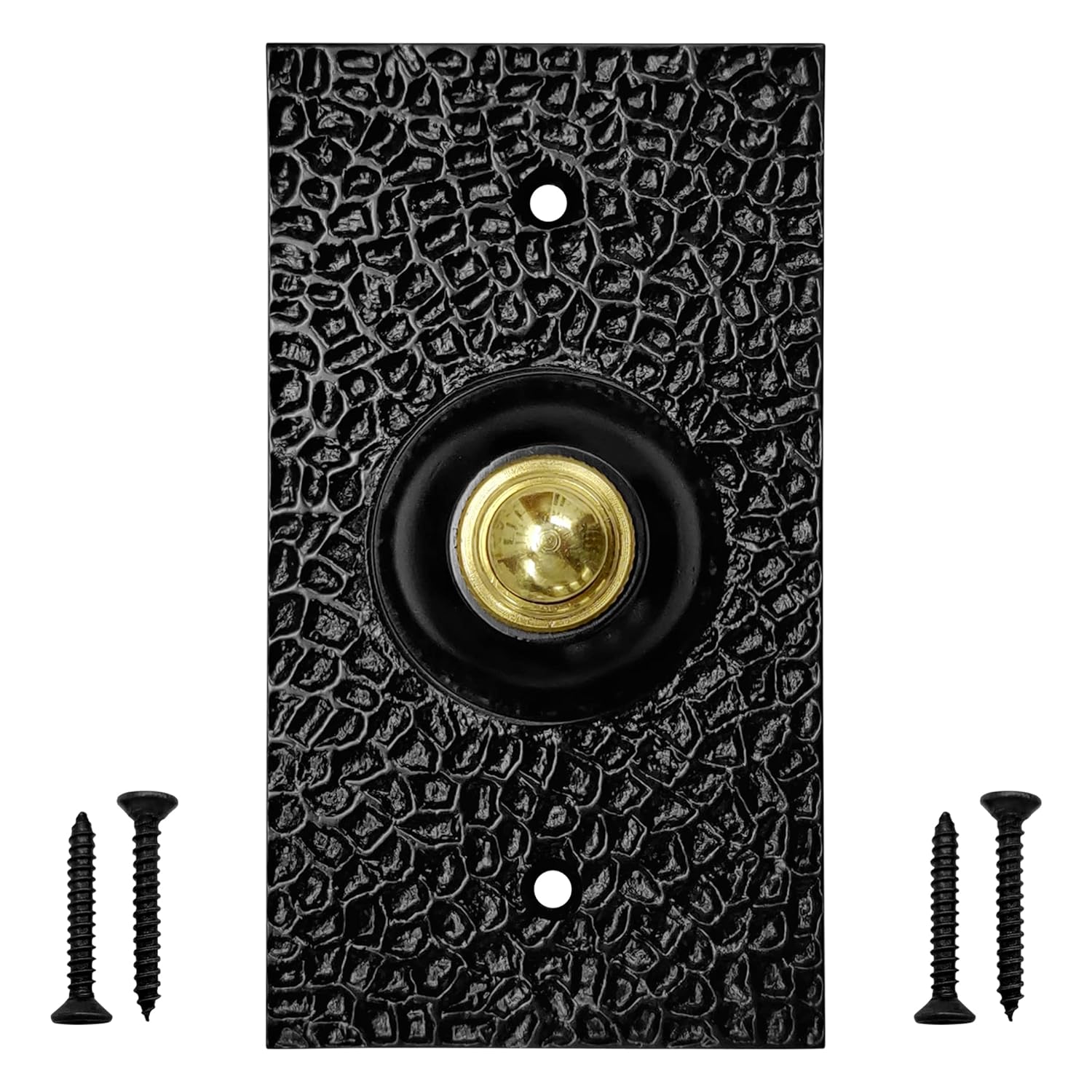Akatva Door Bell Button – Bell Push Button – Doorbell Chime Wired - Doorbell Button Wired – Door Bell Ringer Button – Doorbell Button Replacement – Wired Doorbell Button - Antique Black Finish