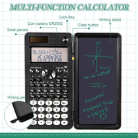 Copkim Scientific Calculators with LCD Writing Tablet Math Calculator for School Solar Powered Calculator Small Calculator with Notepad for Middle High School Student(991MS, 349 Functions)