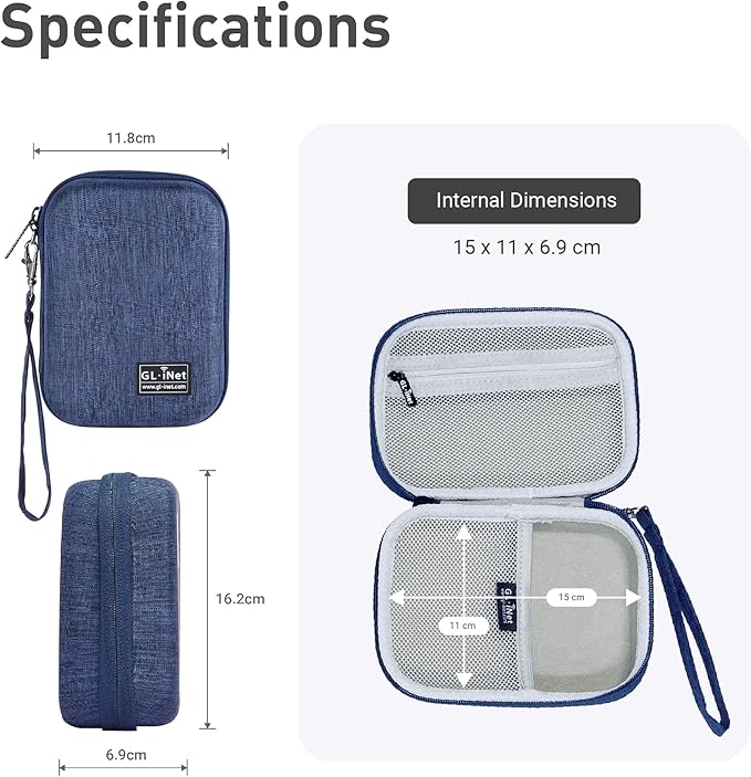 GL.iNet Gadget Organizer Case for Travel Routers – Side View